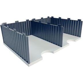 Ultimate Office TierDrop Literature Organizer/Forms Sorter, 4-Compartment Unit, Gray w/Black