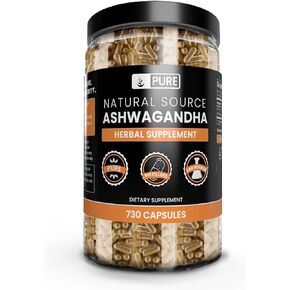 Pure Original Ingredients Ashwagandha (730 Capsules) No Magnesium Or Rice Fillers, Always Pure, Lab Verified