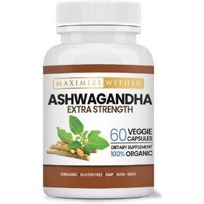 Ashwagandha Root Extra Strength for Stress Support and Mental Clarity- 60 Vegetarian Capsules