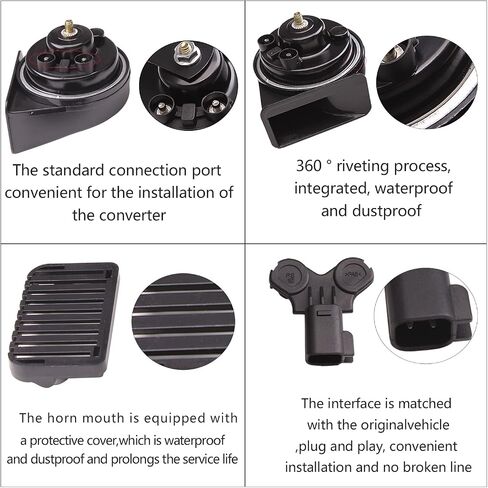 Car Horn for Toyota with 1 to 2 Plug Compatible with Toyota, 12V Waterproof Dual-Tone Electric Snail Horn Train Horn Kit for Car in Saudi Arabia