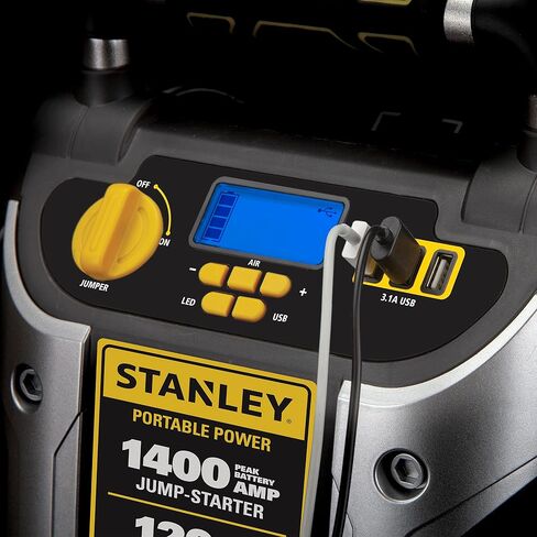 1400 Peak Amp Automotive Jump Starter, Portable Power – Triple 15W USB Ports, 120 PSI Air Compressor in Saudi Arabia