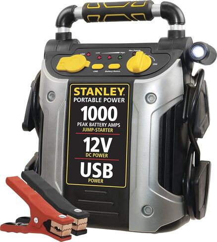 STANLEY J509 Portable Power Station Jump Starter 1000 Peak Amp Battery Booster, USB Port, Battery Clamps in Saudi Arabia