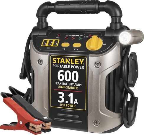 STANLEY J509 Portable Power Station Jump Starter 1000 Peak Amp Battery Booster, USB Port, Battery Clamps in Saudi Arabia