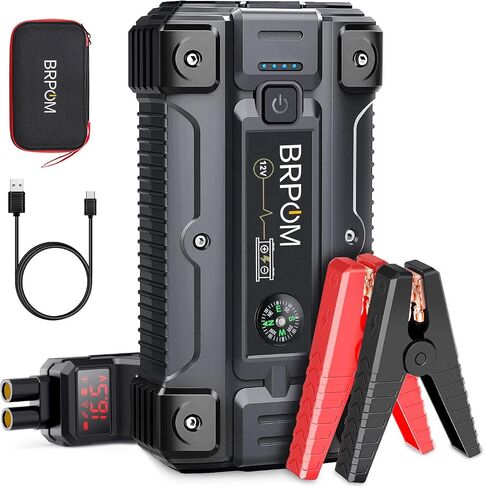 BRPOM Car Jump Starter, 5000A Peak 26800mAh (Up to All Gas or 10L Diesel Engine, 50 Times) 12V Auto Booster Battery Charger Jump Box with Quick Charger Smart Jump Cables in Saudi Arabia