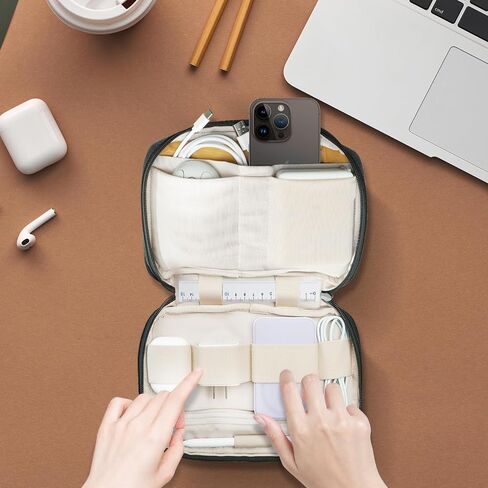 BENWIS Electronics Organizer Travel Case, Small Cable Organizer Bag for Travel Essentials, Travel Tech Organizer as Travel Accessories, Cord Organizer for Phone, Power Bank, SD Card, Black in Saudi Arabia