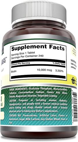Amazing Formulas Biotin 10000Mcg,120 Tablets (Non GMO,Gluten Free) -Supports Healthy Skin & Hair–Promotes Overall Good Health in Saudi Arabia