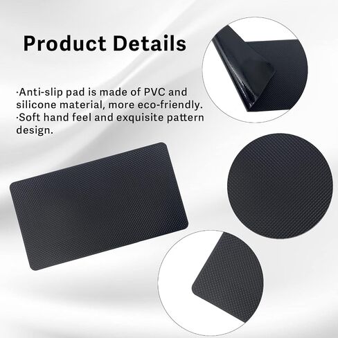 Car Dashboard Anti-Slip Rubber Pad, Multifunctional 10.6 x 5.9 Universal Non-Slip Car Magic Dashboard Gel Latex Pad for Cell Phones, Sunglasses, Keys, Coins and More Use (Black/Grid) in Saudi Arabia