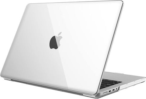 حافظة Fintie لجهاز MacBook Pro 14 بوصة A2992 A2918 A2779 A2442 (إصدار 2023 2022 2021) - غطاء حماية صلب سهل التركيب لجهاز MacBook Pro 14 بوصة M3/M2/M1 Pro/Max مع معرف اللمس، شفاف كريستالي in Kuwait