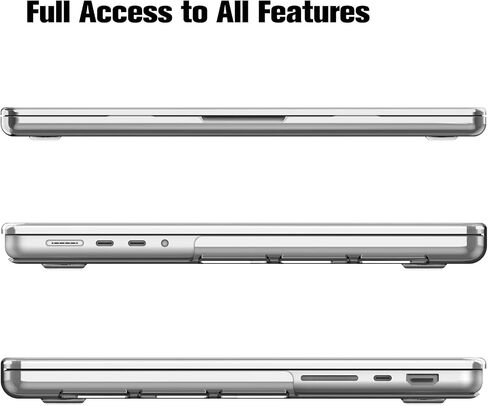 حافظة Fintie لجهاز MacBook Pro 14 بوصة A2992 A2918 A2779 A2442 (إصدار 2023 2022 2021) - غطاء حماية صلب سهل التركيب لجهاز MacBook Pro 14 بوصة M3/M2/M1 Pro/Max مع معرف اللمس، شفاف كريستالي in Kuwait