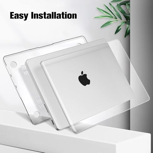 حافظة Fintie لجهاز MacBook Pro 14 بوصة A2992 A2918 A2779 A2442 (إصدار 2023 2022 2021) - غطاء حماية صلب سهل التركيب لجهاز MacBook Pro 14 بوصة M3/M2/M1 Pro/Max مع معرف اللمس، شفاف كريستالي in Kuwait