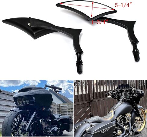 مرايا رياضية سوداء للدراجة النارية Harley Road King Street Electra Glide Road Glide Dyna Softail الرؤية الخلفية 1982-2018 2019 2020 in Kuwait