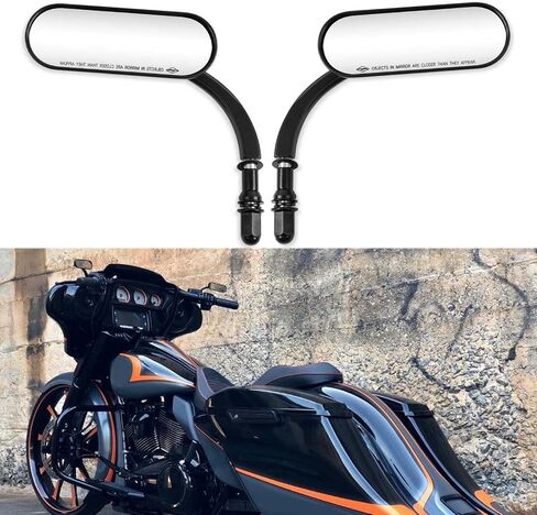 مرايا رياضية سوداء للدراجة النارية Harley Road King Street Electra Glide Road Glide Dyna Softail الرؤية الخلفية 1982-2018 2019 2020 in Kuwait