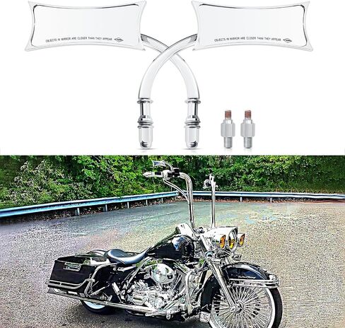 مرايا رياضية سوداء للدراجة النارية Harley Road King Street Electra Glide Road Glide Dyna Softail الرؤية الخلفية 1982-2018 2019 2020 in Kuwait