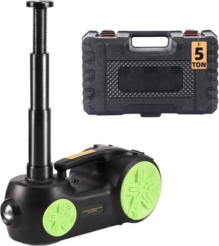 Electric Car Jack Kit Hydraulic Floor Jack All in One 5 Ton Vehicle Jack Tire Inflator Pump for Emergency Repair Kit (Black) in Saudi Arabia