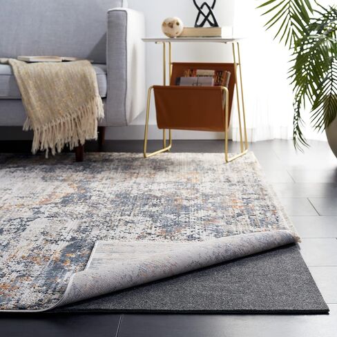 SAFAVIEH Extra Thick Cushioned Rubber Backing Non Slip Anti Skid Grippy Stay in place Rug Pad Under Carpet, Stable on all Hard Floors (9' x 12') in Saudi Arabia
