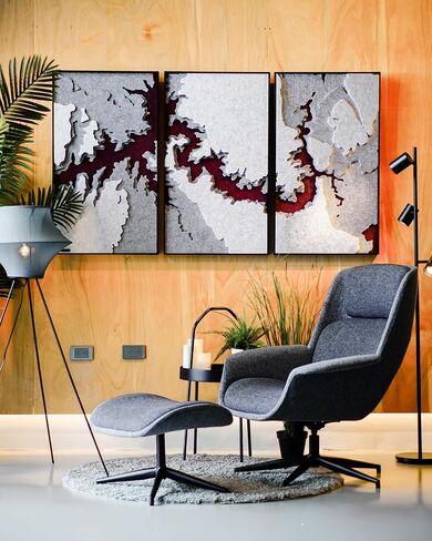 Acoustic Art Panels, Grand Canyon Contour Set, Professional-Grade Acoustic Absorber Diffuser Artwork, for Noise Reduction and Echo Absorption(set of 3 combined to 65 in x 37.5 in x 2 in) in Saudi Arabia