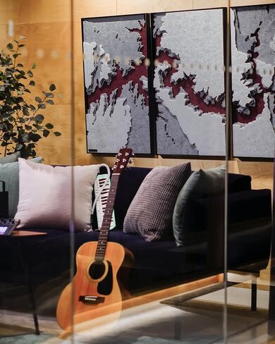 Acoustic Art Panels, Grand Canyon Contour Set, Professional-Grade Acoustic Absorber Diffuser Artwork, for Noise Reduction and Echo Absorption(set of 3 combined to 65 in x 37.5 in x 2 in) in Saudi Arabia
