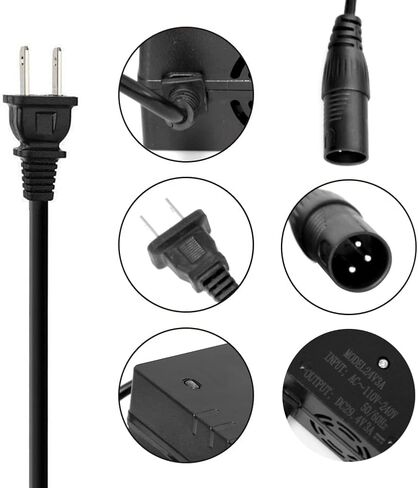 شاحن GoAKichGo 29.4 فولت 3 أمبير مزود طاقة 24 فولت لبطارية ليثيوم أيون 24 فولت 7 ثانية مع قابس ذكر 3 دبوس XLR in Kuwait