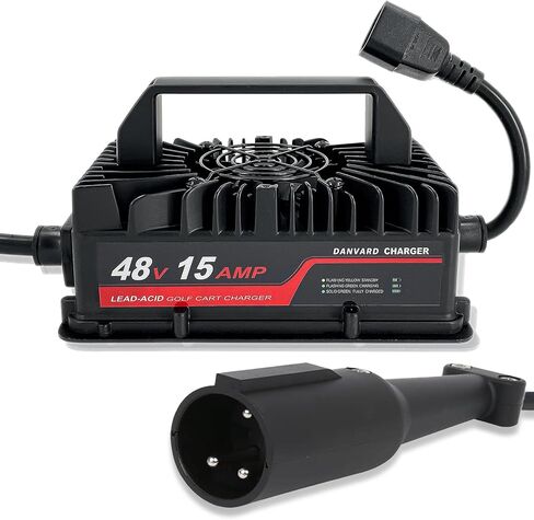 48V 15 AMP Golf Cart Battery Charger for Club Car-3Pin w/Trickle Charge 4-7 Hours Full Charge Type 3-pin Round Plug for 48V ClubCar Golf carts in Saudi Arabia