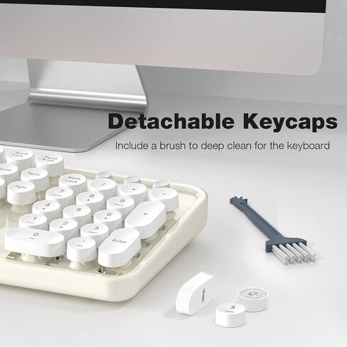 Dilter Wireless Keyboard and Mouse Combo, Full-Sized Typewriter Keyboards, Cute Cat Shaped Wireless Mouse, USB Plug and Play for Windows, Computer, PC, Laptop, Desktop (Blue Colorful) in Kuwait