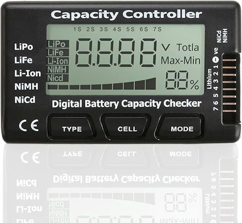 Goldby RC Cellmeter 7 Digital Battery Capacity Checker Controller Tester Voltage Tester Checker for LiPo Life Li-ion NiMH Nicd Battery in Saudi Arabia