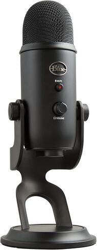 ميكروفون Blue Yeti USB للتسجيل والبث والألعاب والبث على أجهزة الكمبيوتر الشخصية وأجهزة Mac، وميكروفون مكثف للكمبيوتر المحمول أو الكمبيوتر مع تأثيرات VO!CE الزرقاء، وحامل قابل للتعديل، والتوصيل والتشغيل - تعتيم in Kuwait