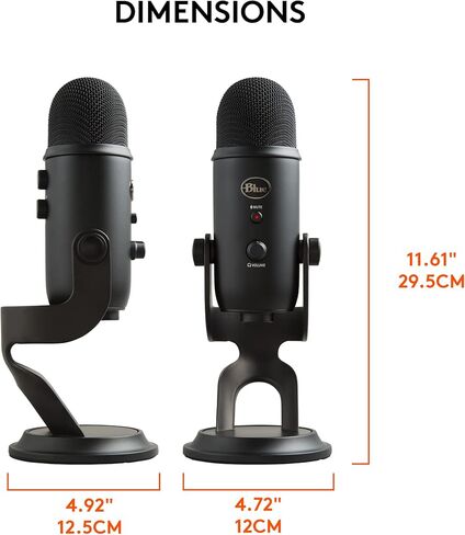 ميكروفون Blue Yeti USB للتسجيل والبث والألعاب والبث على أجهزة الكمبيوتر الشخصية وأجهزة Mac، وميكروفون مكثف للكمبيوتر المحمول أو الكمبيوتر مع تأثيرات VO!CE الزرقاء، وحامل قابل للتعديل، والتوصيل والتشغيل - تعتيم in Kuwait