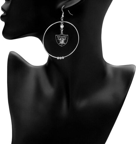 Siskiyou Sports NFL 2-Inch Hoop Earrings in Saudi Arabia