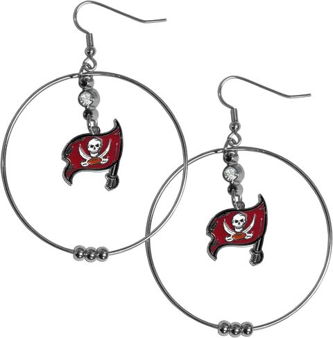 Siskiyou Sports NFL 2-Inch Hoop Earrings in Saudi Arabia