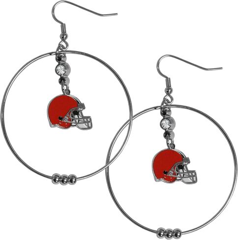Siskiyou Sports NFL 2-Inch Hoop Earrings in Saudi Arabia