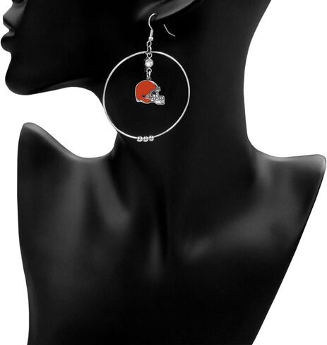 Siskiyou Sports NFL 2-Inch Hoop Earrings in Saudi Arabia