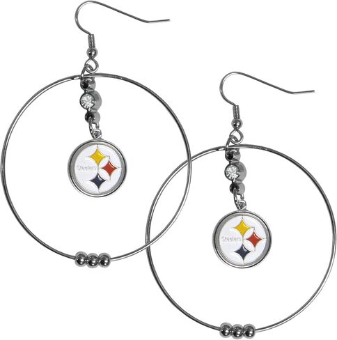 Siskiyou Sports NFL 2-Inch Hoop Earrings in Saudi Arabia