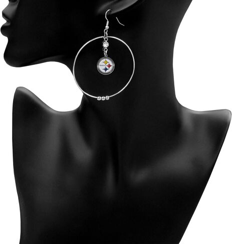 Siskiyou Sports NFL 2-Inch Hoop Earrings in Saudi Arabia