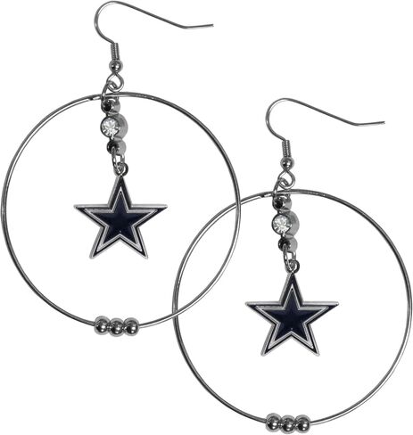 Siskiyou Sports NFL 2-Inch Hoop Earrings in Saudi Arabia