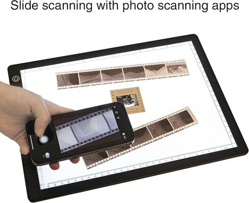 Slide Viewer Light Pad Backlight Negative Viewer Film Negatives & Old Slides Scanning Light Box A4 Size Backlight with 3 Brightness Levels and Graduated in Saudi Arabia
