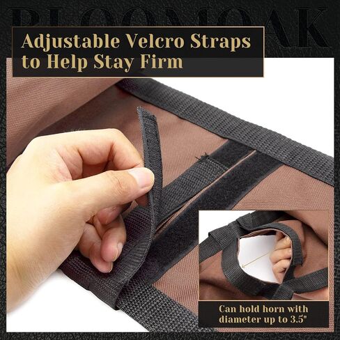 حقائب السرج المعزولة من بلوموك، حقائب قرن الحصان للسروج الغربية والإنجليزية مع خياطة معززة وجيب شبكي خارجي، مناسبة لركوب الخيل، حامل العتاد (بني) in Kuwait