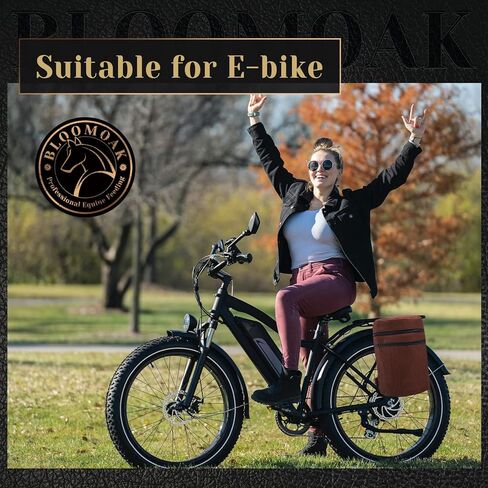 حقائب السرج المعزولة من بلوموك، حقائب قرن الحصان للسروج الغربية والإنجليزية مع خياطة معززة وجيب شبكي خارجي، مناسبة لركوب الخيل، حامل العتاد (بني) in Kuwait