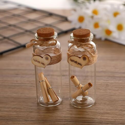 NVAAV 12 Pack 40ml Mini Bottles, Small Glass Bottles Jars with Cork Caps, Wish Bottles, Message Bottles for Wedding Favors and Art Crafts DIY Decoration(1.35 Oz, 1.18" x 3.14") in Saudi Arabia