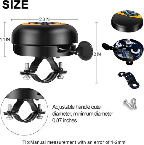 Bicycle Bells for Adults, Aluminum Kids Bike Bell Boys Girls, Loud Crisp Clear Sound Toddler Bike Bells, Bike Bells for Adults Mountain Bike in Saudi Arabia