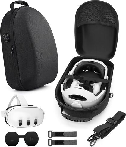 YRXVW Large Case for Meta Quest 3S/3/2, Fits BOBOVR & KIWI Battery Straps in Kuwait