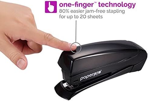 PaperPro - 1495 - Inspire 15 Compact Stapler, 15 Sheets, Half-Strip, Black in Saudi Arabia