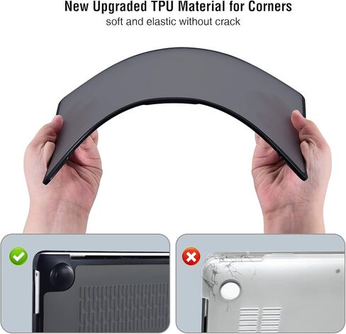 BlueSwan Case Compatible with MacBook Air 13 inch Case 2018-2021 Model M1 A2337 A2179 A1932, Anti-Cracking and Anti-Fingerprint Hard Shell Case, TPU+PC in Kuwait