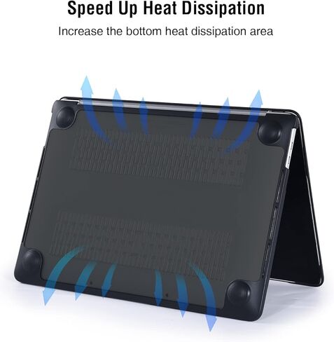 BlueSwan Case Compatible with MacBook Air 13 inch Case 2018-2021 Model M1 A2337 A2179 A1932, Anti-Cracking and Anti-Fingerprint Hard Shell Case, TPU+PC in Kuwait