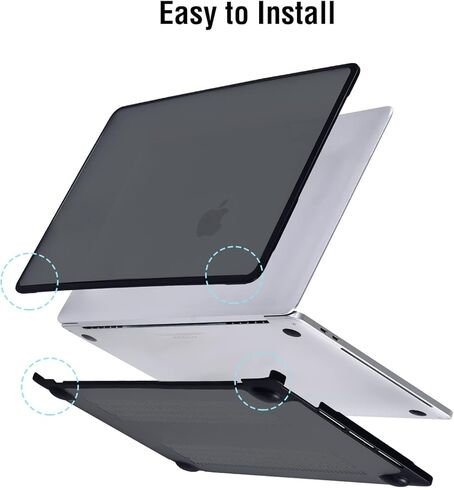 BlueSwan Case Compatible with MacBook Air 13 inch Case 2018-2021 Model M1 A2337 A2179 A1932, Anti-Cracking and Anti-Fingerprint Hard Shell Case, TPU+PC in Kuwait