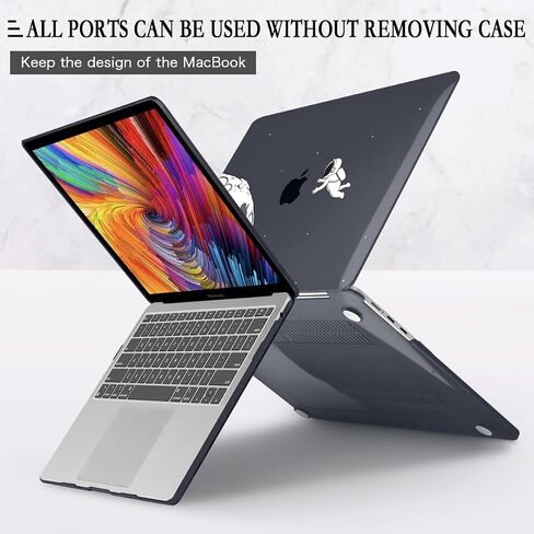 حافظة CISSOOK متوافقة مع جهاز MacBook Air 15 بوصة 2024 2023، موديل A3114 M3 A2941 M2، هيكل صلب أسود شفاف مع غطاء لوحة مفاتيح من النوع C إلى محول USB لجهاز MacBook Air 15 2023-2024، رائد فضاء in Saudi Arabia