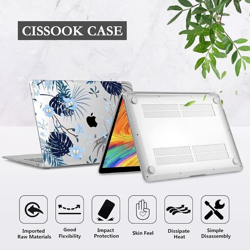 حافظة CISSOOK متوافقة مع جهاز MacBook Air 15 بوصة 2024 2023، موديل A3114 M3 A2941 M2، هيكل صلب أسود شفاف مع غطاء لوحة مفاتيح من النوع C إلى محول USB لجهاز MacBook Air 15 2023-2024، رائد فضاء in Saudi Arabia