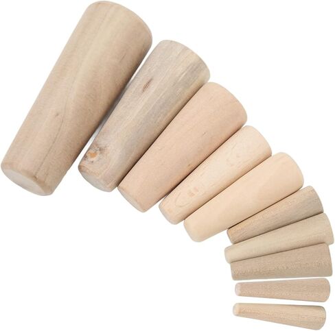 Estink المقابس الخشبية الناعمة، حزمة من 10 الخشب سجل البحرية مدبب من خلال بدن الطوارئ المقابس الخشبية الناعمة استنزاف المكونات 7 أحجام مختلفة المقابس عدة استنزاف سدادة مناسبة للقوارب واليخوت البحرية in Kuwait