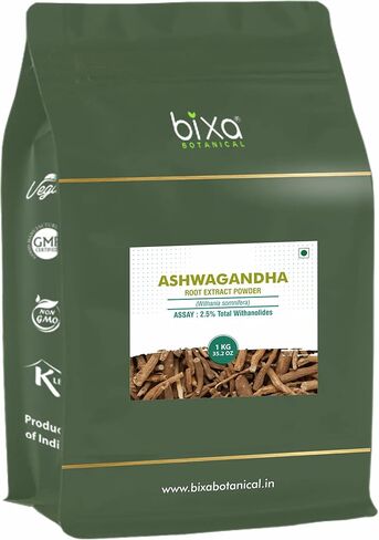 bixa BOTANICAL Ashwagandha Root Dry Extract 2.5% Total Withanolides | 1 Kg, Pack of 1 in Kuwait