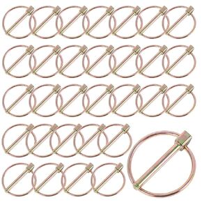 30 Pcs Lynch Pin Assortment Kit, 3/16" Linch Pin with Ring Trailer Coupler Pin Linch Pins Assortment - Heavy Duty Lynch Pin for for Trucks, Tractors, Trolleys, Lawn Mowers & Trailers of 3/16"x1-7/16