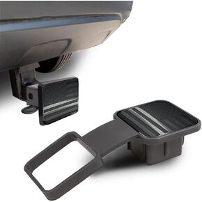 Trailer Hitch Cover, 2 Inch Trailer Hook Dust-Proof Plug, Square Mouth Protection Cover with American Flag, Tow Hitch Covers Plug Insert Receiver Tube Cover Cap (Black Red Line)